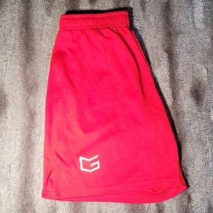 Red basketball shorts